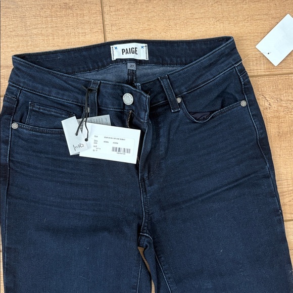 PAIGE Dark Blue Women's Skyline Skinny Jeans - Picture 4 of 11